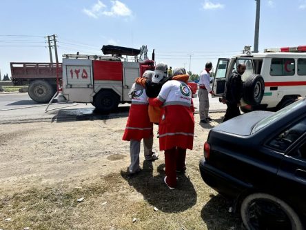 مانور امداد و نجات جاده‌ای در فریدونکنار برگزار شد