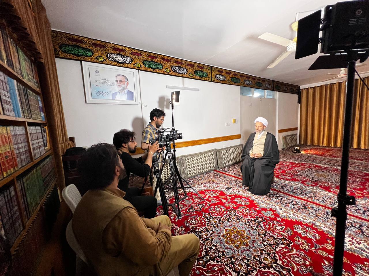 امام جمعه فریدونکنار مقابل دوربین مستند تاریخ شفاهی علامه جوادی آملی